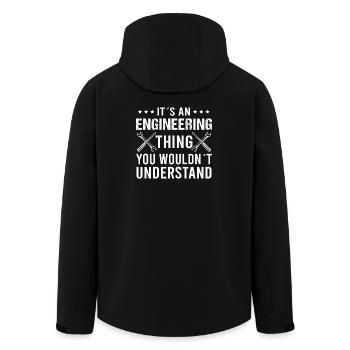 Mechanical Engineering Mechanical Engineer - Men’s Recycled Softshell Jacket by Stanley/Stella - black - Back - AI Model Male 185 light (185cm)