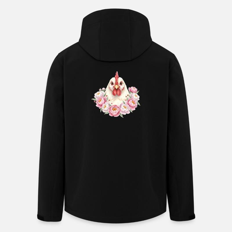 White Chicken - Men’s Recycled Softshell Jacket by Stanley/Stella - black