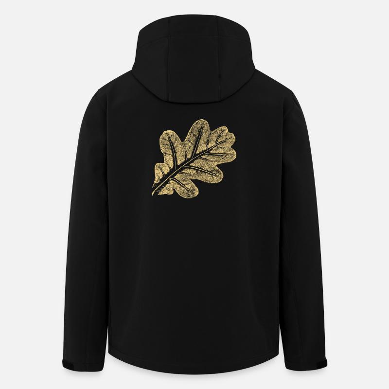 Blatt Eiche / Eichenblatt - Natur Design - Recycelte Männer Softshell-Jacke von Stanley/Stella - Schwarz
