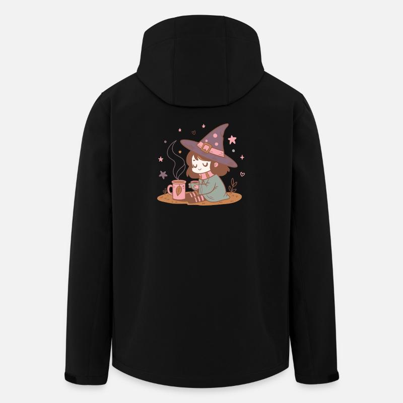 Sorcière pastel au thé - Veste softshell homme en polyester recyclé Stanley/Stella - noir