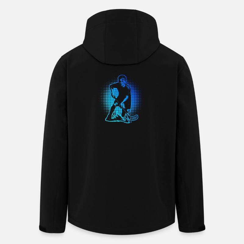 Kurz und klar Floorball - Recycelte Männer Softshell-Jacke von Stanley/Stella - Schwarz