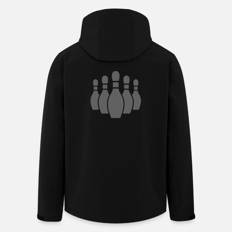 Bowling Silhouette: Pins - Recycelte Männer Softshell-Jacke von Stanley/Stella - Schwarz