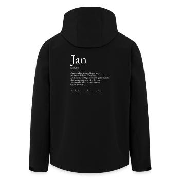 Explication du dictionnaire Jan Prénom Jan - Veste softshell homme en polyester recyclé Stanley/Stella - noir - Dos - AI Model Male 185 light (185cm)