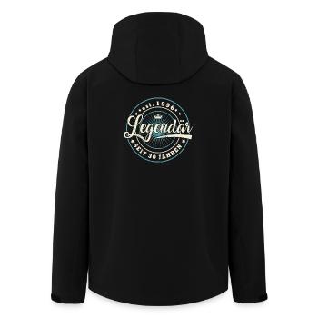 30th Birthday - Legendary for 30 Years Gift - Men’s Recycled Softshell Jacket by Stanley/Stella - black - Back - AI Model Male 185 light (185cm)