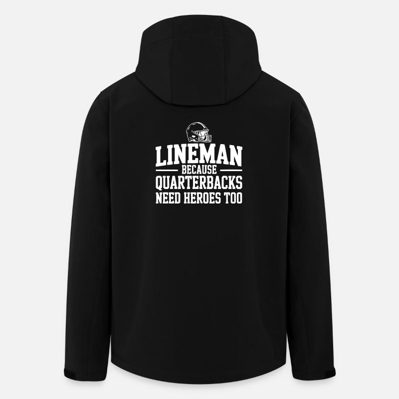 Lineman, weil Quarterbacks auch Helden brauchen - Recycelte Männer Softshell-Jacke von Stanley/Stella - Schwarz