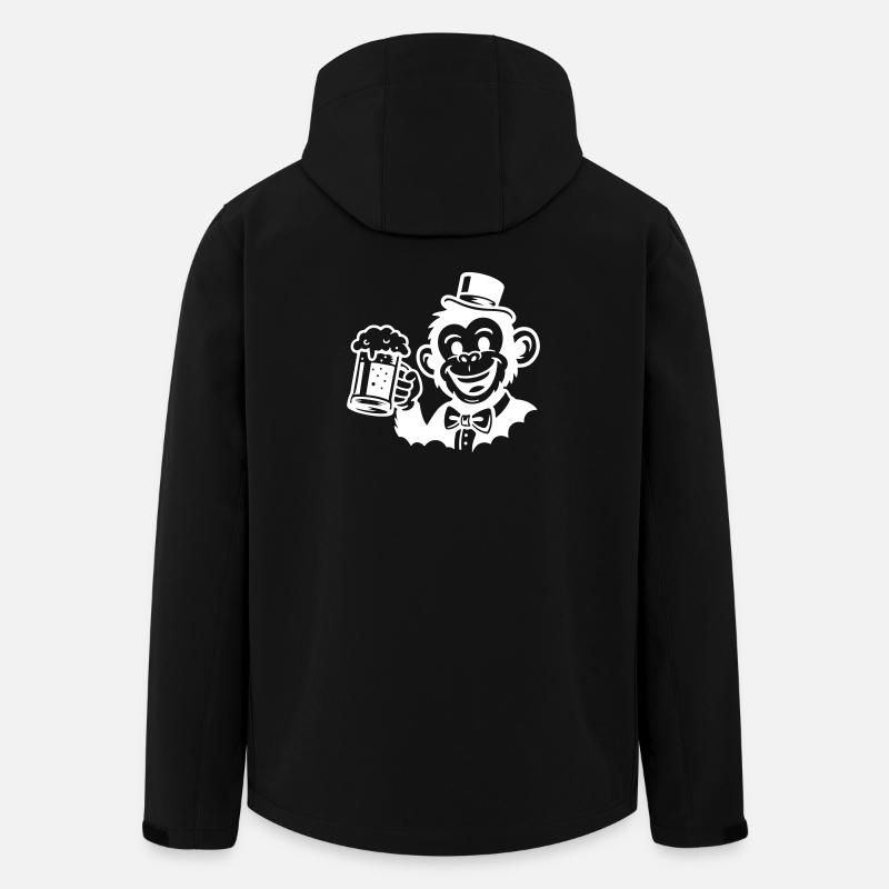 Le Marié Singe Célibataire - Veste softshell homme en polyester recyclé Stanley/Stella - noir