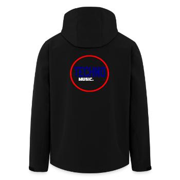 Techno Pulse Circle Logo - Men’s Recycled Softshell Jacket by Stanley/Stella - black - Back - AI Model Male 185 light (185cm)
