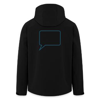 Sprechblase_Comic_blau2 - Veste softshell homme en polyester recyclé Stanley/Stella - noir - Dos - AI Model Male 185 light (185cm)