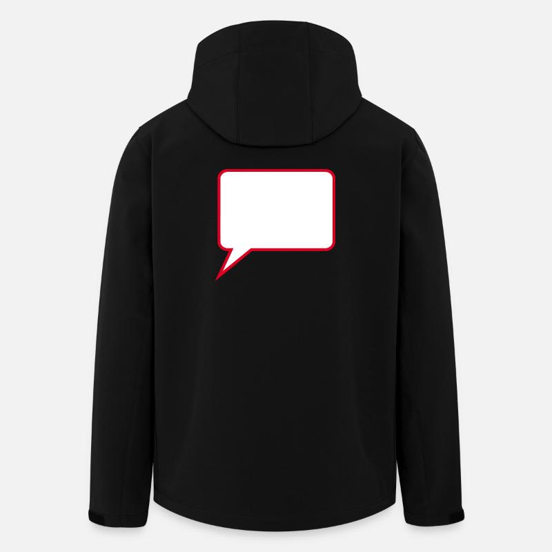 Personalize your own speech bubble comic - Men’s Recycled Softshell Jacket by Stanley/Stella - black