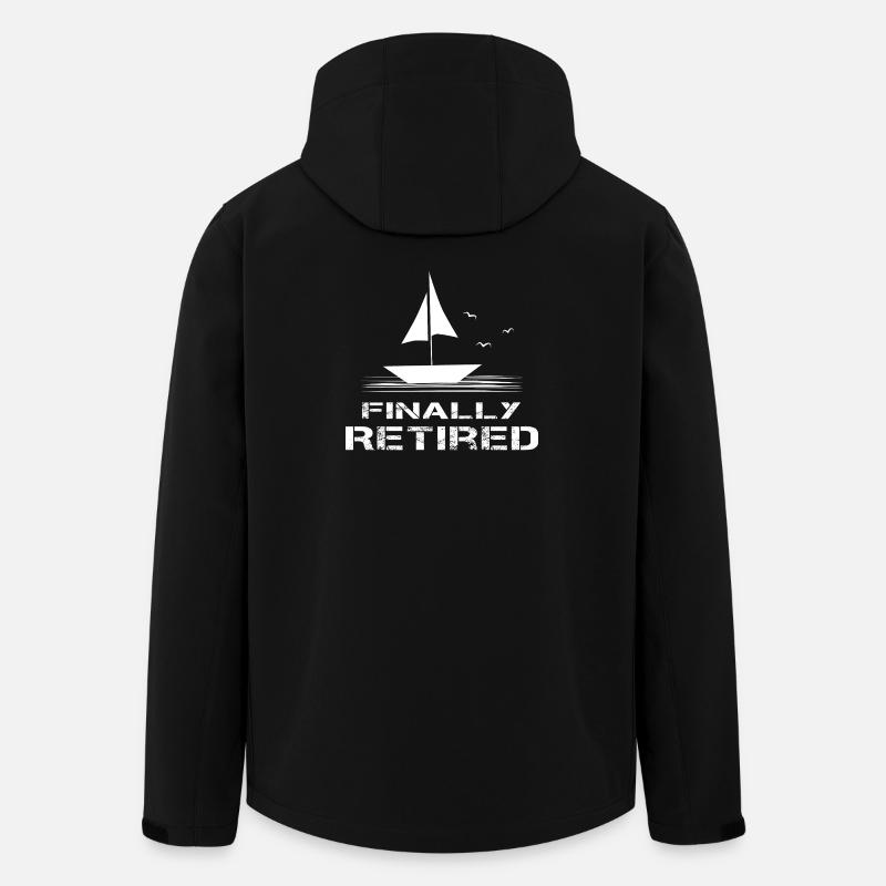 Segelboot Ruhestand endlich in Rente Rentenbeginn - Recycelte Männer Softshell-Jacke von Stanley/Stella - Schwarz