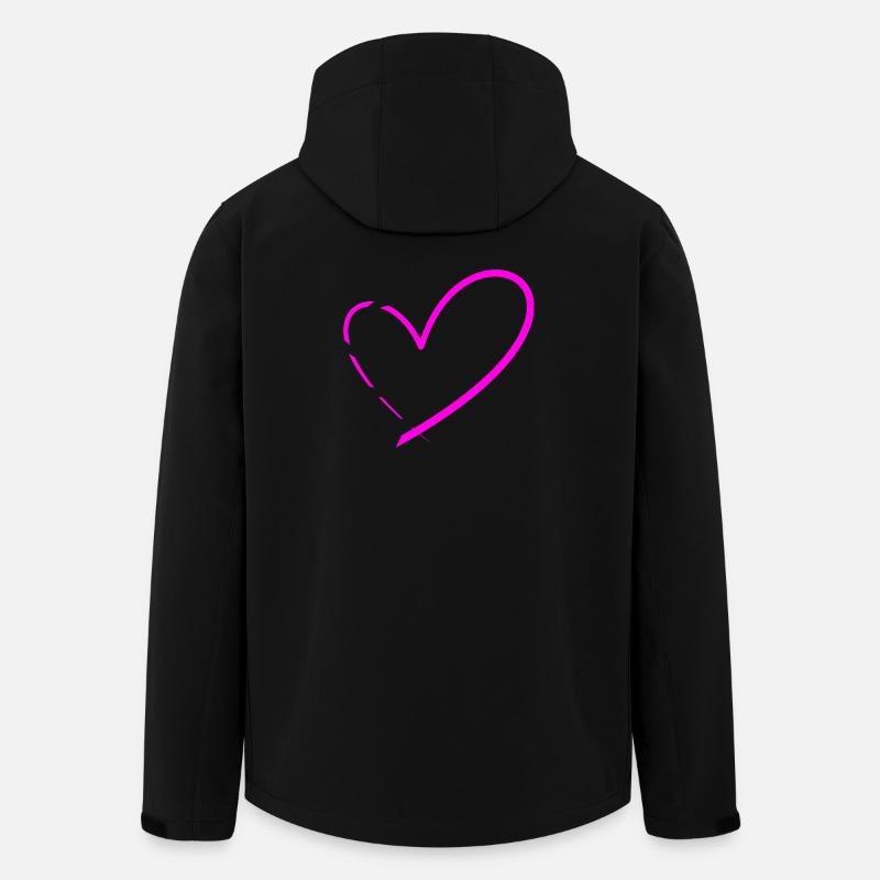Herz Herzen - Recycelte Männer Softshell-Jacke von Stanley/Stella - Schwarz