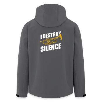 I destroy silence Trompete Trompetenspieler - Recycelte Männer Softshell-Jacke von Stanley/Stella - Anthrazit - Hinten - AI Model Male 185 light (185cm)