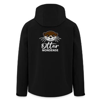 Otter Nonsense Lustig Wortspiel Otter Liebe Spruch - Recycelte Männer Softshell-Jacke von Stanley/Stella - Schwarz - Hinten - AI Model Male 185 light (185cm)