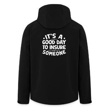 Insurance Agent Costume Good Day To Insure - Men’s Recycled Softshell Jacket by Stanley/Stella - black - Back - AI Model Male 185 light (185cm)