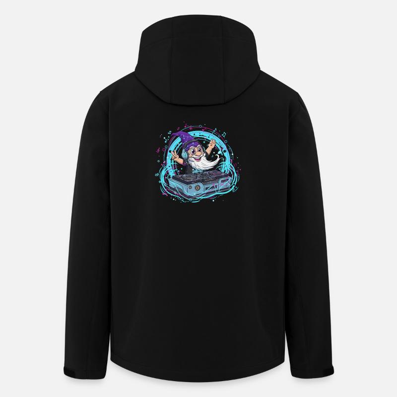 Gnome DJ en temps néon - Veste softshell homme en polyester recyclé Stanley/Stella - noir
