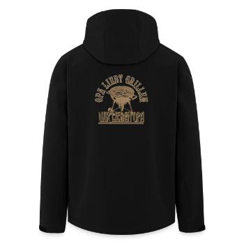 Grand-père adore le barbecue Nous adorons le cadeau de grand-père - Veste softshell homme en polyester recyclé Stanley/Stella - noir - Dos - AI Model Male 185 light (185cm)