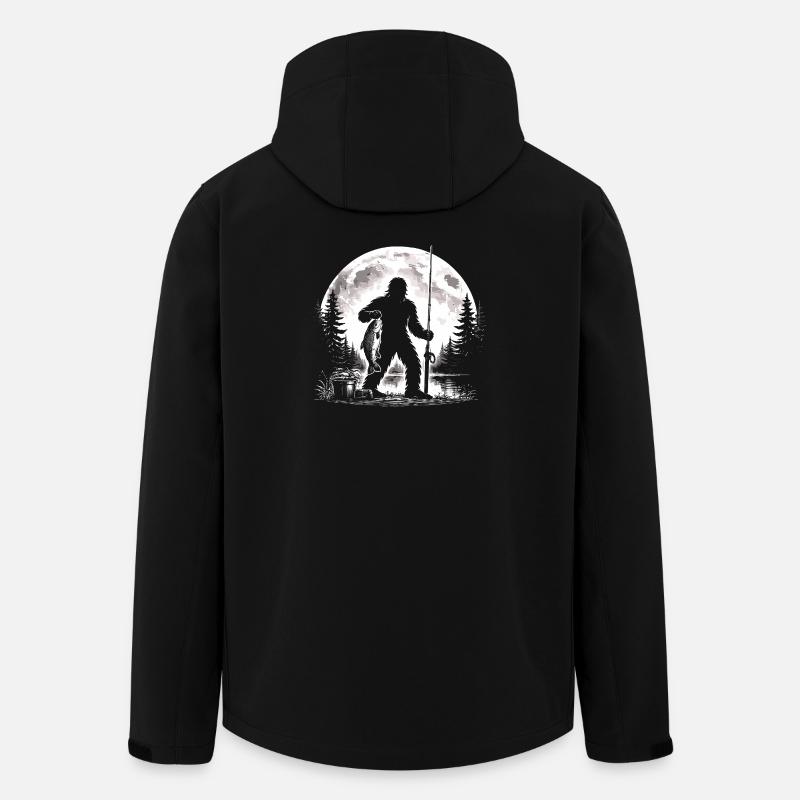 Pêche au Bigfoot - Veste softshell homme en polyester recyclé Stanley/Stella - noir