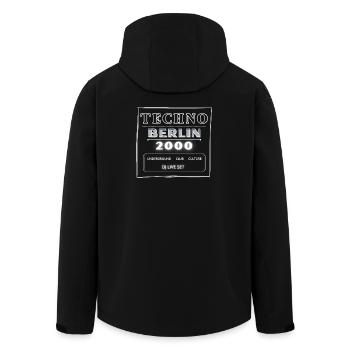 Techno Underground Club Logo - Recycelte Männer Softshell-Jacke von Stanley/Stella - Schwarz - Hinten - AI Model Male 185 light (185cm)