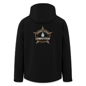 Cowboy action shooter. Cowboy action shooter - Men’s Recycled Softshell Jacket by Stanley/Stella - black - Back - AI Model Male 185 light (185cm)