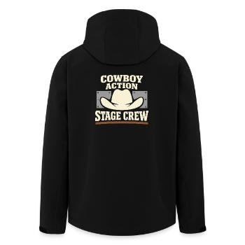 Cowboy action shooter. Cowboy action shooter - Men’s Recycled Softshell Jacket by Stanley/Stella - black - Back - AI Model Male 185 light (185cm)