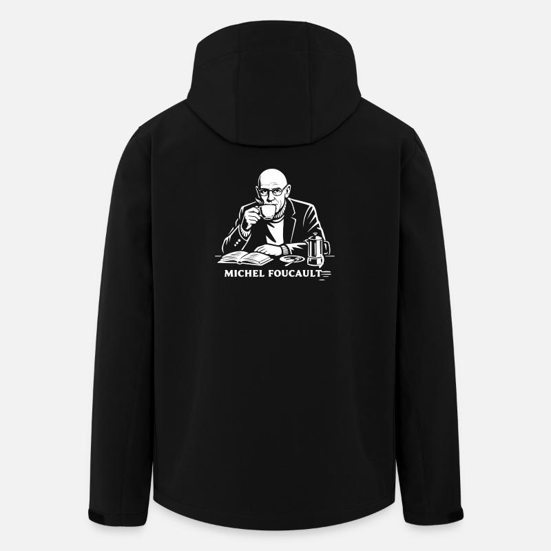 Michel Foucault Philosoph Kaffeepause - Recycelte Männer Softshell-Jacke von Stanley/Stella - Schwarz