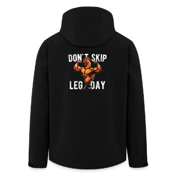 Ne saute pas la journée des jambes Gym de bodybuilding Palestra Drôle - Veste softshell homme en polyester recyclé Stanley/Stella - noir - Dos - AI Model Male 185 light (185cm)