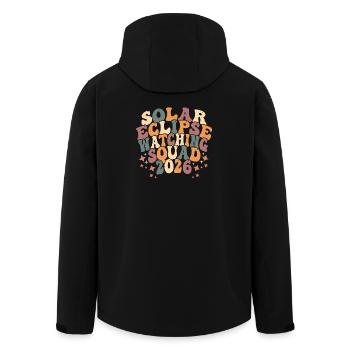 Solar Eclipse Squad 2026 - Recycelte Männer Softshell-Jacke von Stanley/Stella - Schwarz - Hinten - AI Model Male 185 light (185cm)