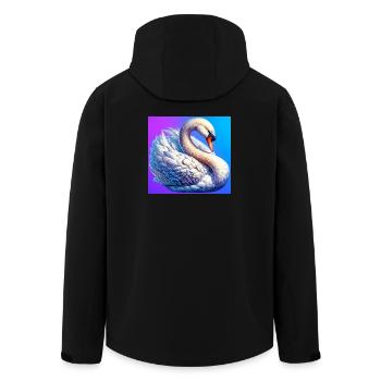 cygne - Veste softshell homme en polyester recyclé Stanley/Stella - noir - Dos - AI Model Male 185 light (185cm)