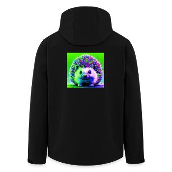 hedgehog - Men’s Recycled Softshell Jacket by Stanley/Stella - black - Back - AI Model Male 185 light (185cm)