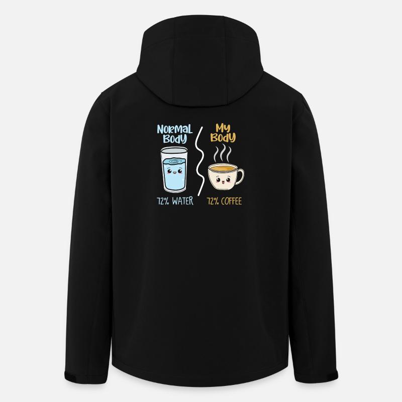 Café vs eau 72 % - Veste softshell homme en polyester recyclé Stanley/Stella - noir
