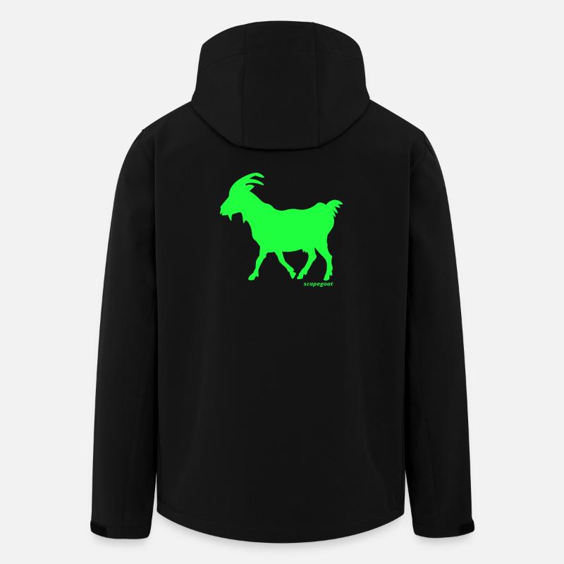 G.O.A.T. Chèvre bouc émissaire néon vert - Veste softshell homme en polyester recyclé Stanley/Stella - noir