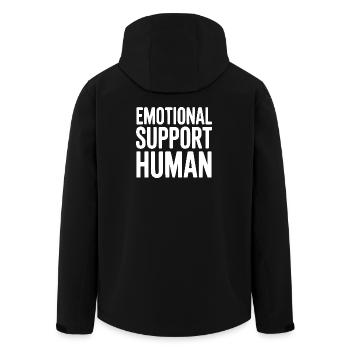 Emotionale Unterstützung Mensch - Recycelte Männer Softshell-Jacke von Stanley/Stella - Schwarz - Hinten - AI Model Male 185 light (185cm)