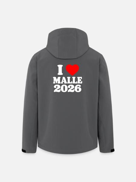 I love Malle 2026 - Men’s Recycled Softshell Jacket by Stanley/Stella - black