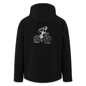 Rennradfahrer Skizze – Radsport Geschenk - Recycelte Männer Softshell-Jacke von Stanley/Stella - Schwarz - Hinten - AI Model Male 185 light (185cm)