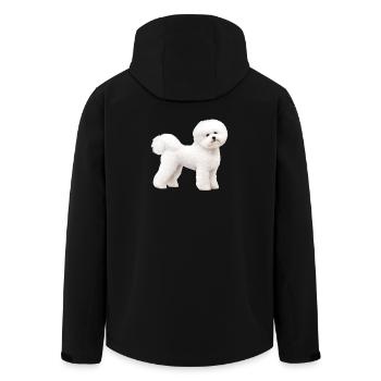Bichon Frisé réaliste - Veste softshell homme en polyester recyclé Stanley/Stella - noir - Dos - AI Model Male 185 light (185cm)