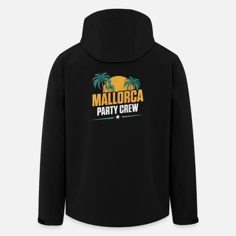 Mallorca Party Crew - Recycelte Männer Softshell-Jacke von Stanley/Stella - Schwarz