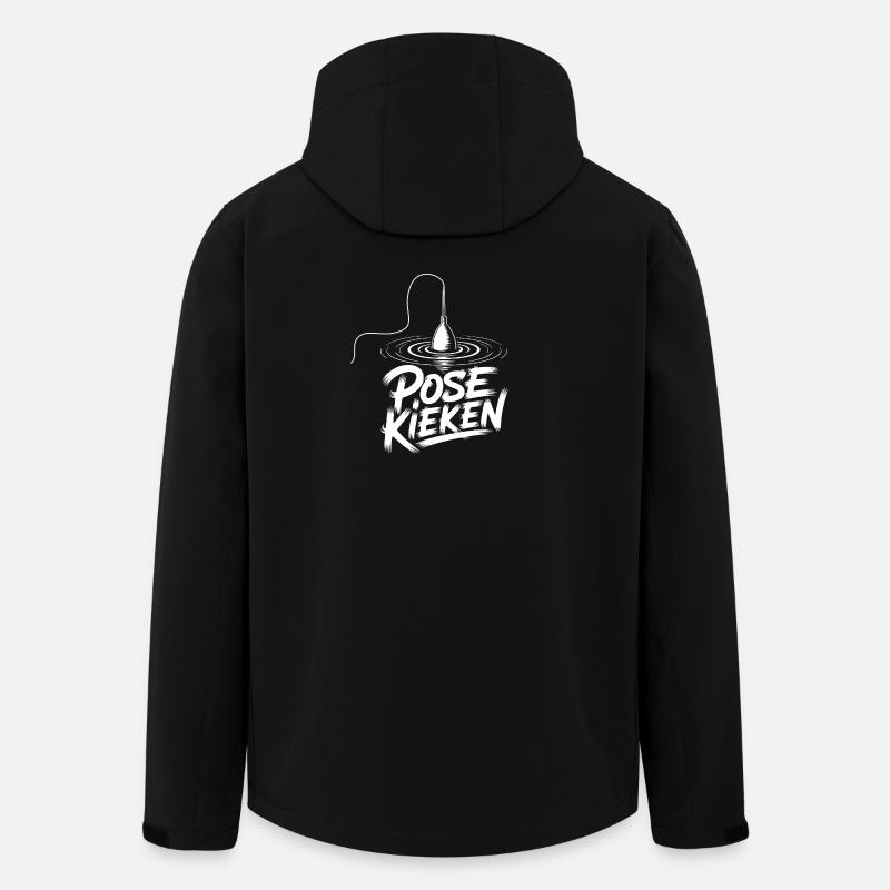 Fischen Pose Humor - Recycelte Männer Softshell-Jacke von Stanley/Stella - Schwarz