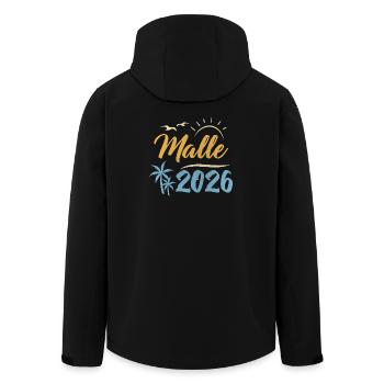Malle 2026 - Recycelte Männer Softshell-Jacke von Stanley/Stella - Schwarz - Hinten - AI Model Male 185 light (185cm)