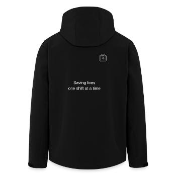 Sauver des vies à chaque service - Veste softshell homme en polyester recyclé Stanley/Stella - noir - Dos - AI Model Male 185 light (185cm)