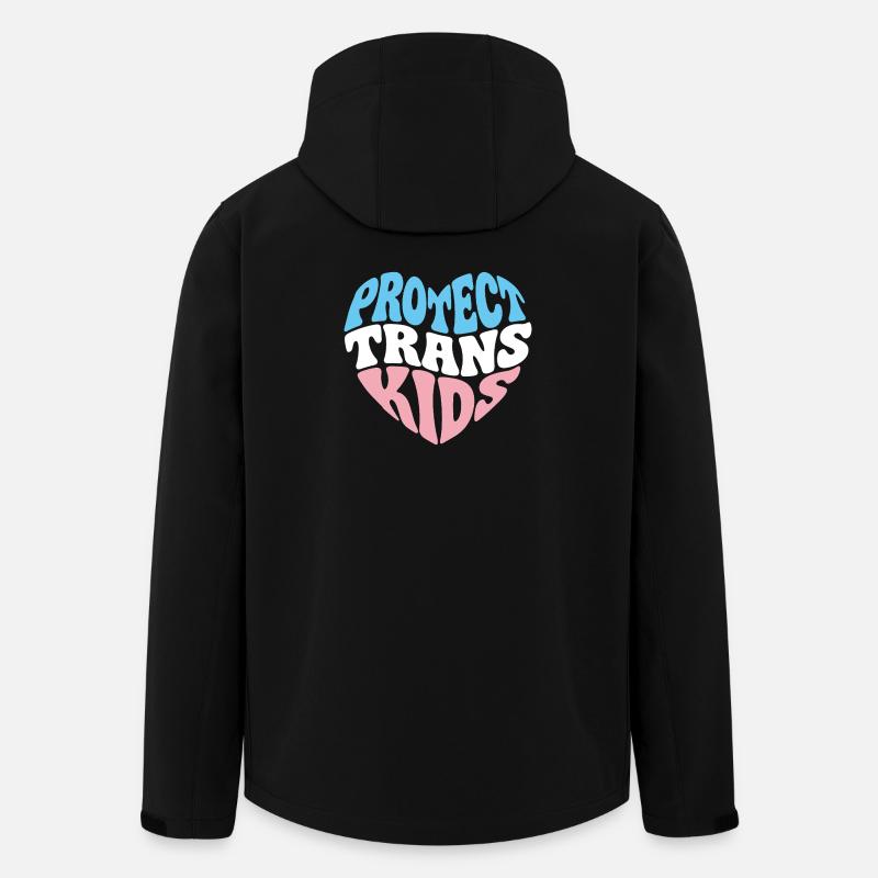 LGBTQ Pride Month - Protect Trans Kids - Men’s Recycled Softshell Jacket by Stanley/Stella - black