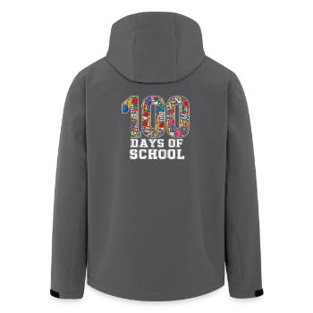 100 Days Classroom School Supplies Student Pride - Men’s Recycled Softshell Jacket by Stanley/Stella - anthracite - Back - AI Model Male 185 light (185cm)