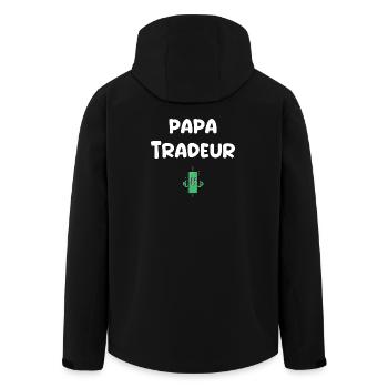 PAPA TRADEUR - Veste softshell homme en polyester recyclé Stanley/Stella - noir - Dos - AI Model Male 185 light (185cm)