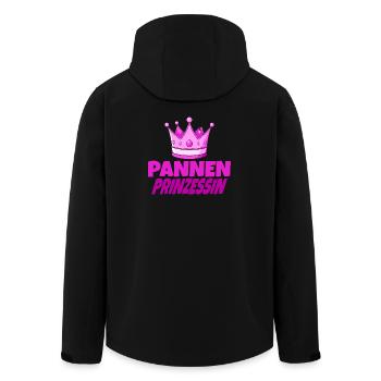 Pannenprinzessin – Königin der Missgeschicke - Recycelte Männer Softshell-Jacke von Stanley/Stella - Schwarz - Hinten - AI Model Male 185 light (185cm)