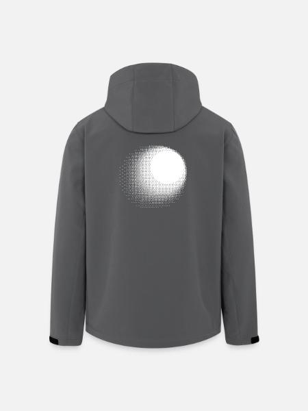 Halftone Circle Gradient - Men’s Recycled Softshell Jacket by Stanley/Stella - black