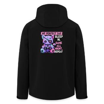 Pastel Goth Soft Goth Gaming Gamer - Men’s Recycled Softshell Jacket by Stanley/Stella - black - Back - AI Model Male 185 light (185cm)