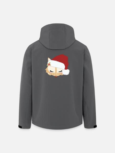 Fox head with santa hat - Men’s Recycled Softshell Jacket by Stanley/Stella - black