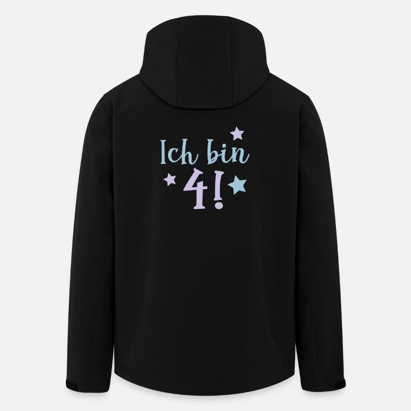 ich bin 4! - Recycelte Männer Softshell-Jacke von Stanley/Stella - Schwarz