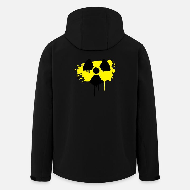 Radioaktiv Zeichen als Graffiti - Recycelte Männer Softshell-Jacke von Stanley/Stella - Schwarz