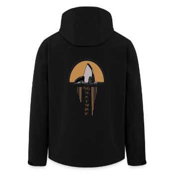 Mutter Natur Wal Umwelt Orca Meer - Recycelte Männer Softshell-Jacke von Stanley/Stella - Schwarz - Hinten - AI Model Male 185 light (185cm)