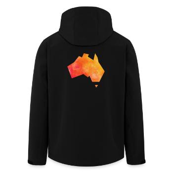 Karte Australien - Recycelte Männer Softshell-Jacke von Stanley/Stella - Schwarz - Hinten - AI Model Male 185 light (185cm)